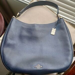 Coach Midnight Blue Leather Nomad Hobo Bag